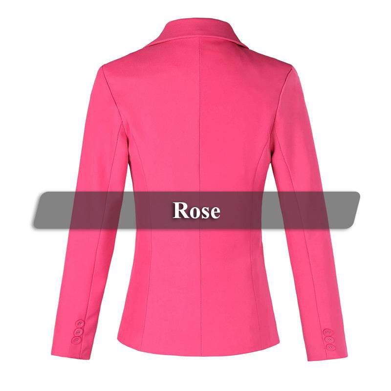 Fashion Work Clothes Plus Size Suits Spring Blue Career - Mubimart