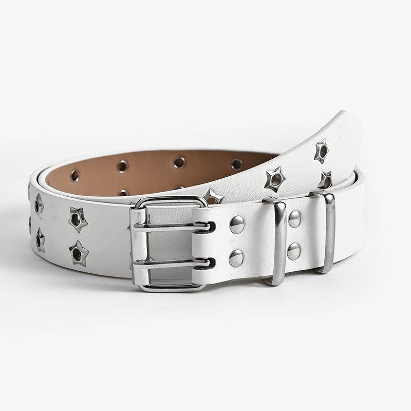 Women's Fashion Stars Decorative Double-row Belts - Mubimart