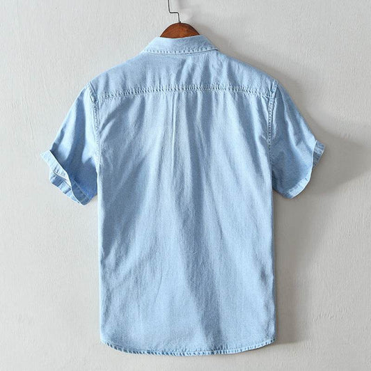 Men's Casual Youth Denim Shirt Jacket - Mubimart