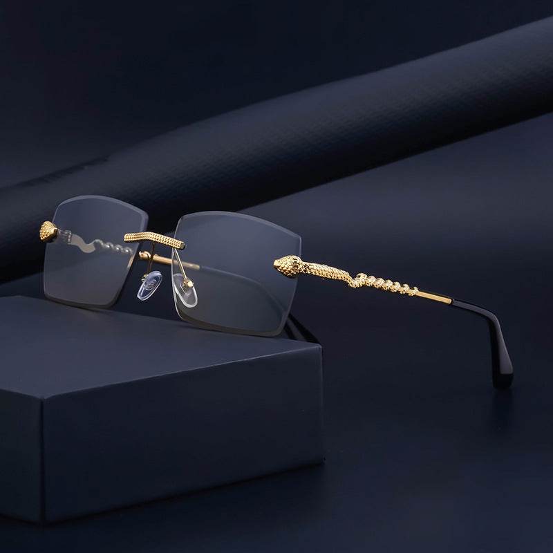 Fashion Rimless Sunglasses For Men - Mubimart