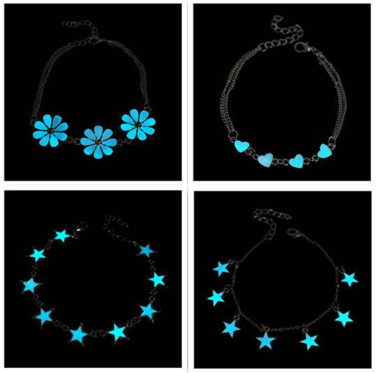 Real night glow bracelets Stars peach blossoms luminous bracelets bracelets - Mubimart