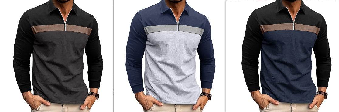 New Polo Collar Polo Men's T-shirt - Mubimart