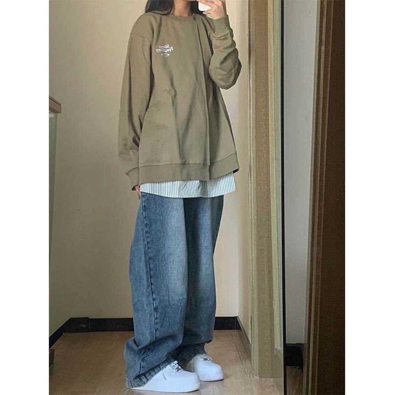 Plus Size High Waist Wide Leg Jeans For Women - Mubimart