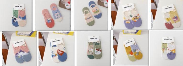 Female Invisible Low-cut Boat Socks - Mubimart