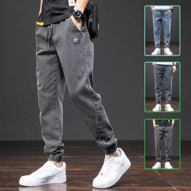Mens Fashion Casual Loose Stretch Jeans - Mubimart