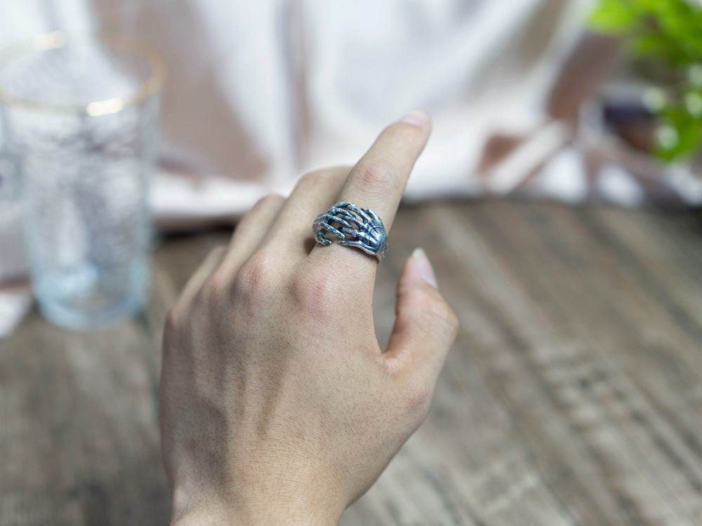 S925 Silver Vintage Thai Silver Ring - Mubimart