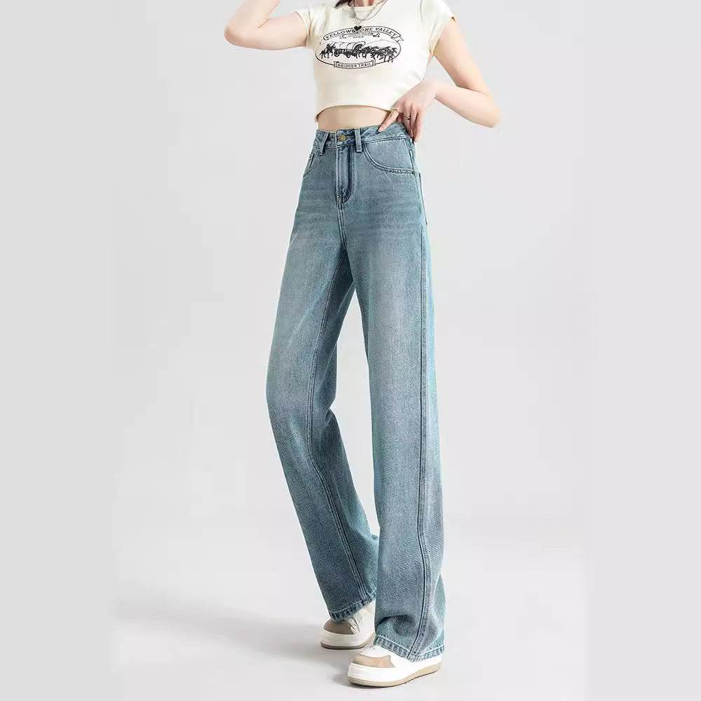 Fashionable Narrow Wide-leg Jeans For Women - Mubimart