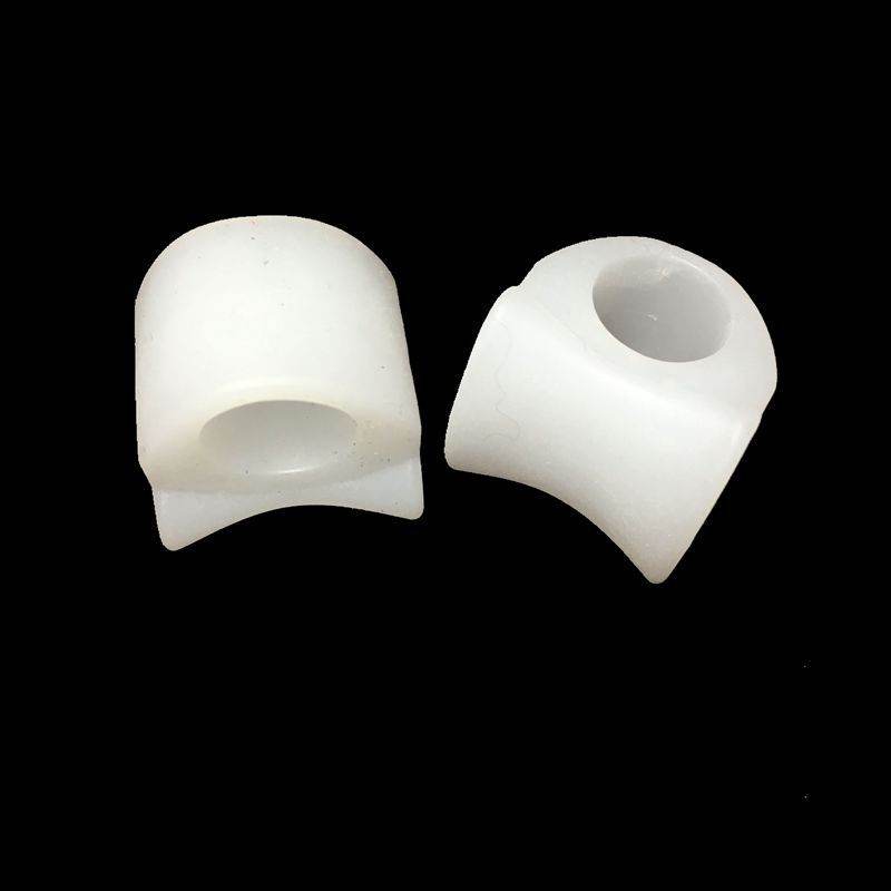 Toe Correction Silicone Insole Clip Toe Pad Orthopedic Milky White Toe Middle Finger Stall Toe Separator - Mubimart