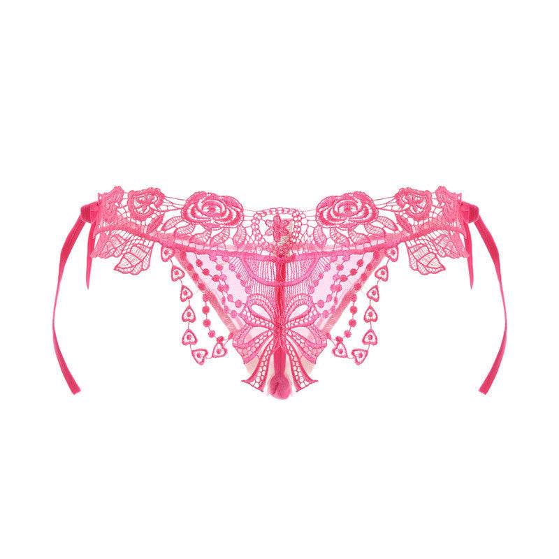 Erotic Lingerie Sexy Transparent Lace Large Size Panties - Mubimart