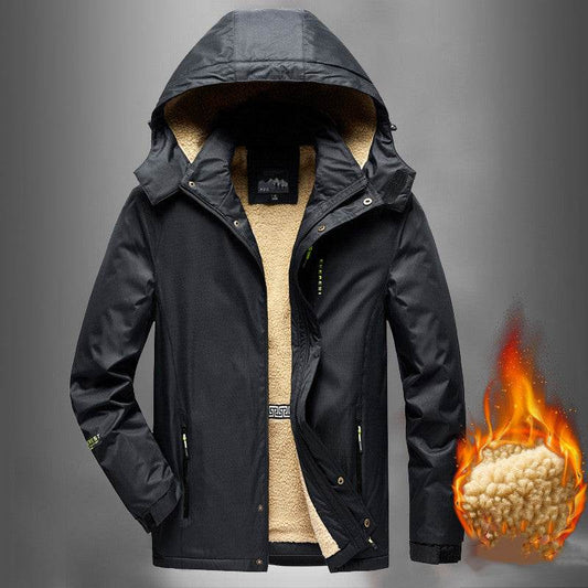 Mens Cotton-padded Trendy Outdoor Jacket - Mubimart