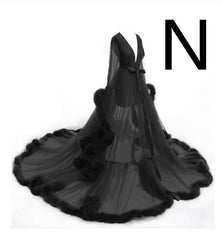 Long Tulle Robe For Pregnant Women - Mubimart -  