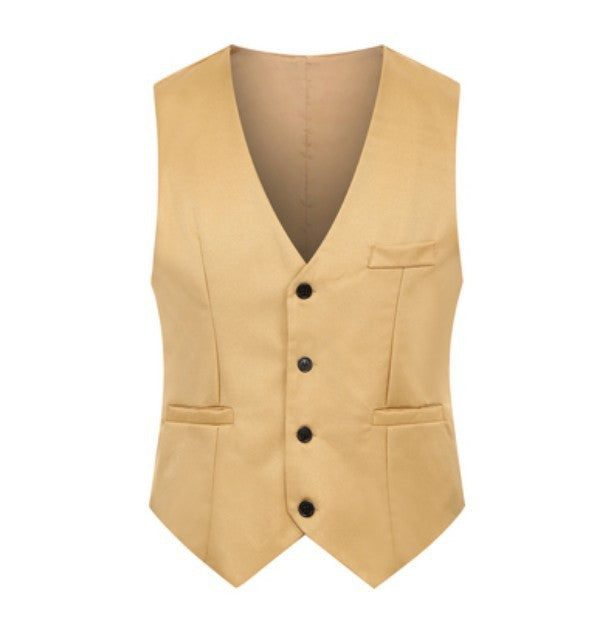 Fashion Simple Men's Suit Solid Color Vest