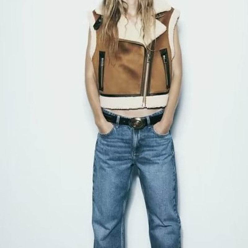 Casual Slim-fit Crop-top Vest For Women - Mubimart