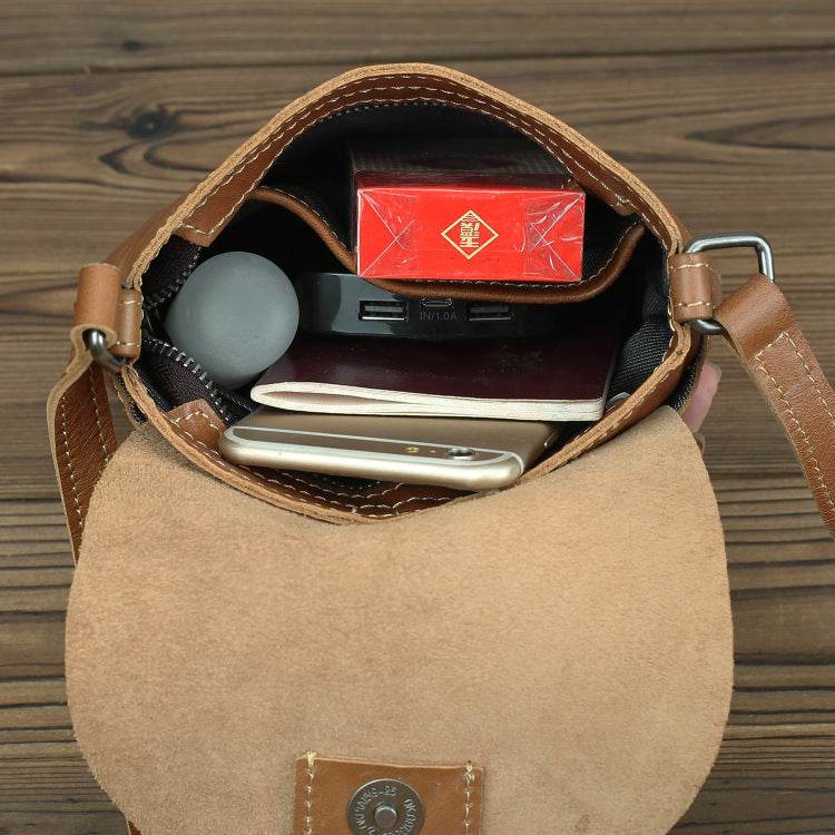 Retro Simple Leather Crossbody Bag For Women - Mubimart