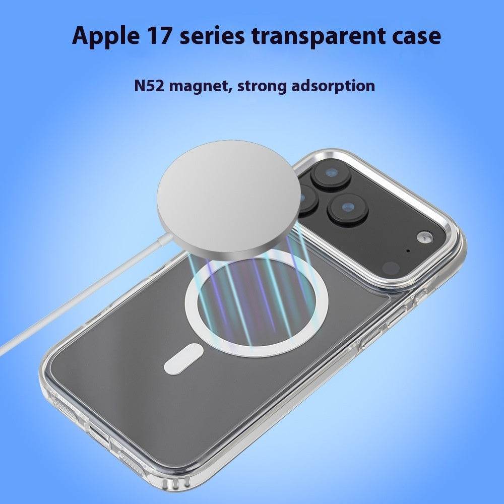 Magnetic Suction Applicable 17ProMax Transparent Phone Case - Mubimart