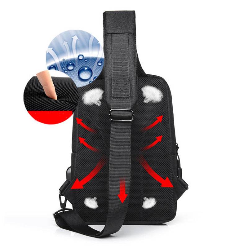 Men Chest Bag Shoulder Bags Crossbody Sling Backpack - Mubimart