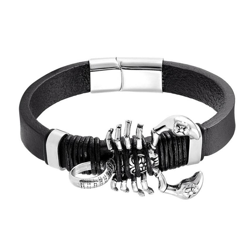 Leather Handmade Bracelet Versatile Men - Mubimart