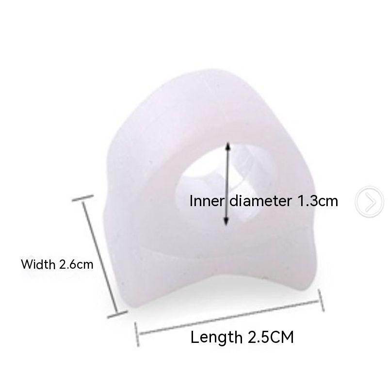 Toe Correction Silicone Insole Clip Toe Pad Orthopedic Milky White Toe Middle Finger Stall Toe Separator - Mubimart