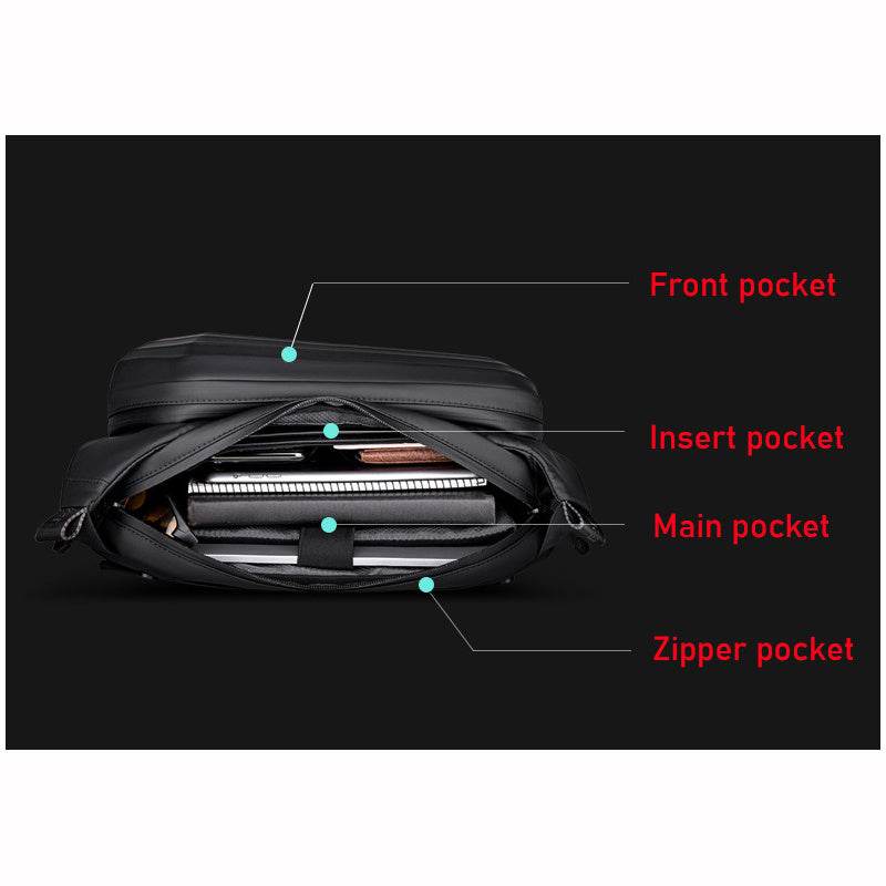 Men's Messenger Shoulder Waist Bag Trend Fashion Design Sling Bag Large Capacity Waterproof Chest Bags Wear-resistant - Mubimart