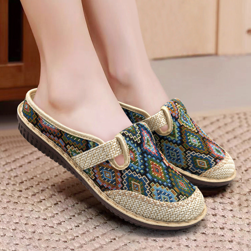 Baotou Ethnic Style Semi-slipper Female - Mubimart - Womens Slipper 