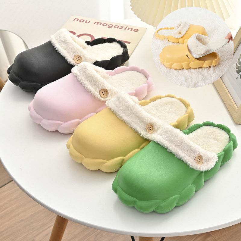 Detachable Shoes Winter Slippers For Women Waterproof Slippers - Mubimart