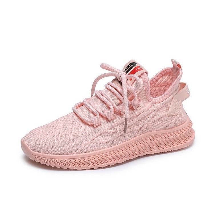 High Platform Sneakers Shoes Black,White Vulcanize Sneakers.Breathable Mesh Comfort Casual ,Chunky Shoe - Mubimart