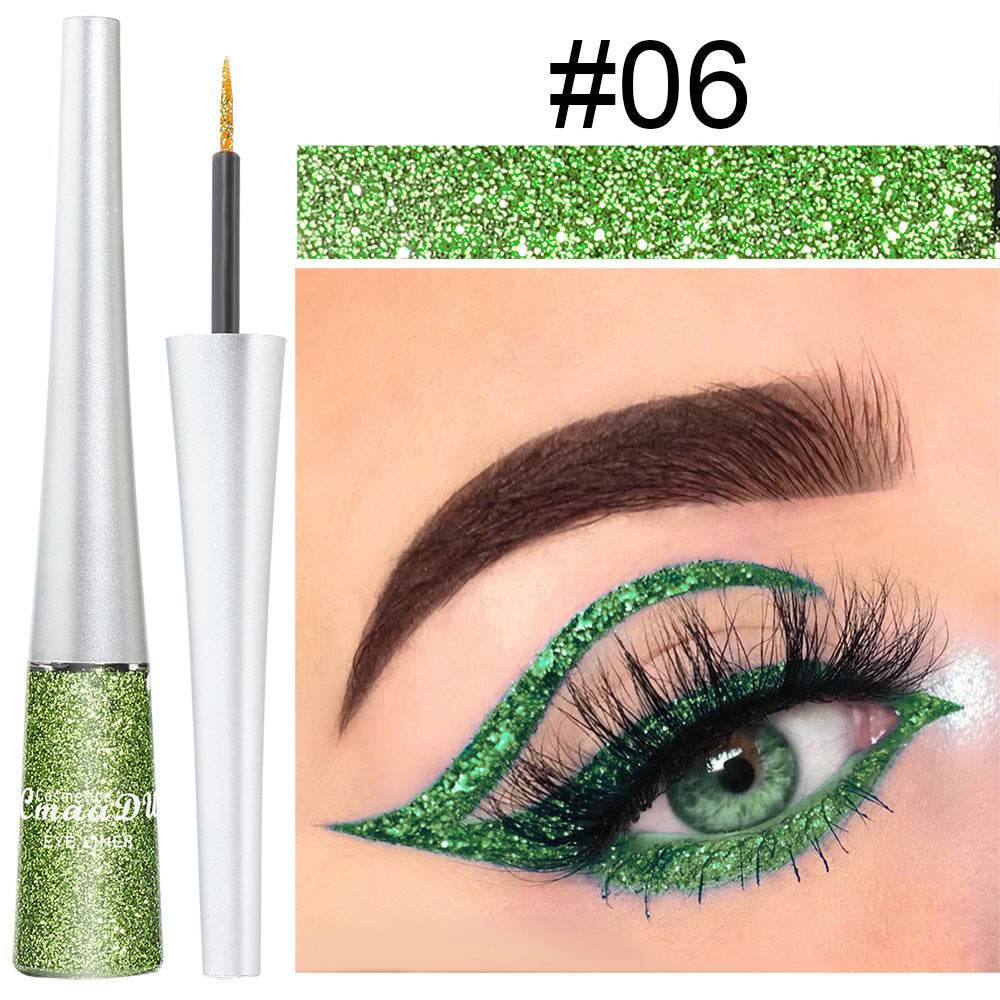Creative Multicolor Glitter Powder Liquid Eyeliner - Mubimart