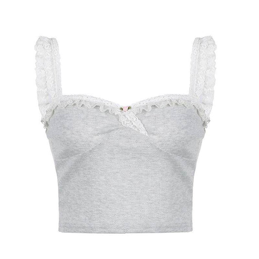 Women's Fashion Lace Slim Camisole Top - Mubimart