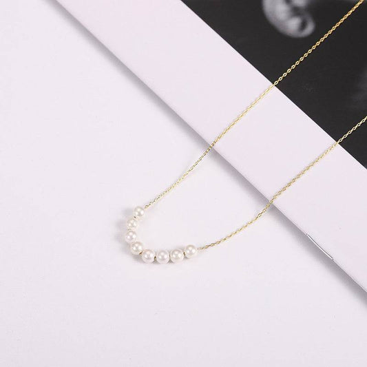 Small Pearl Necklace Women Short Clavicle Chain - Mubimart