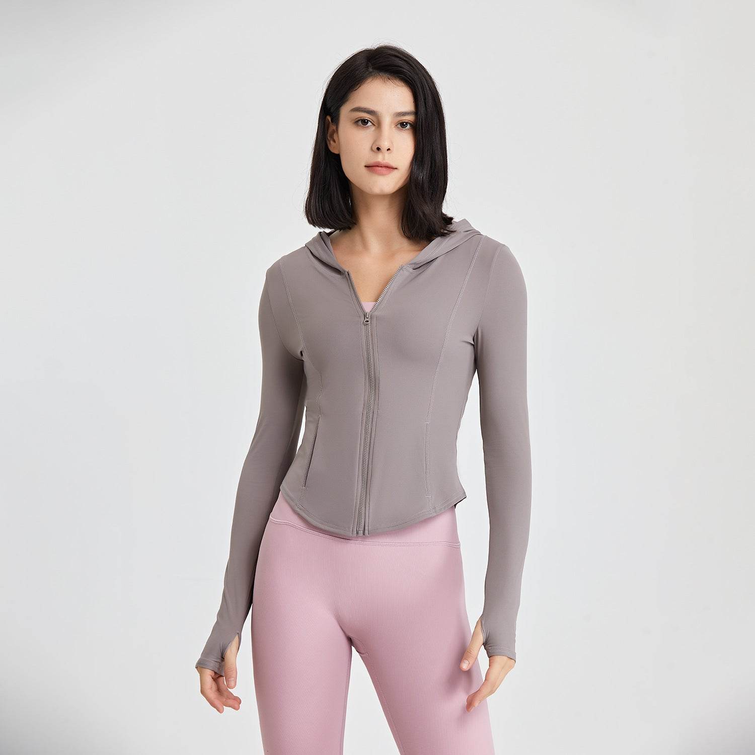 Hooded Running Workout Clothes Top - Mubimart