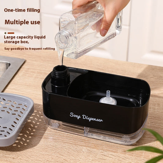 Multifunctional Soap Dish Bubbler Draining Household With Lid