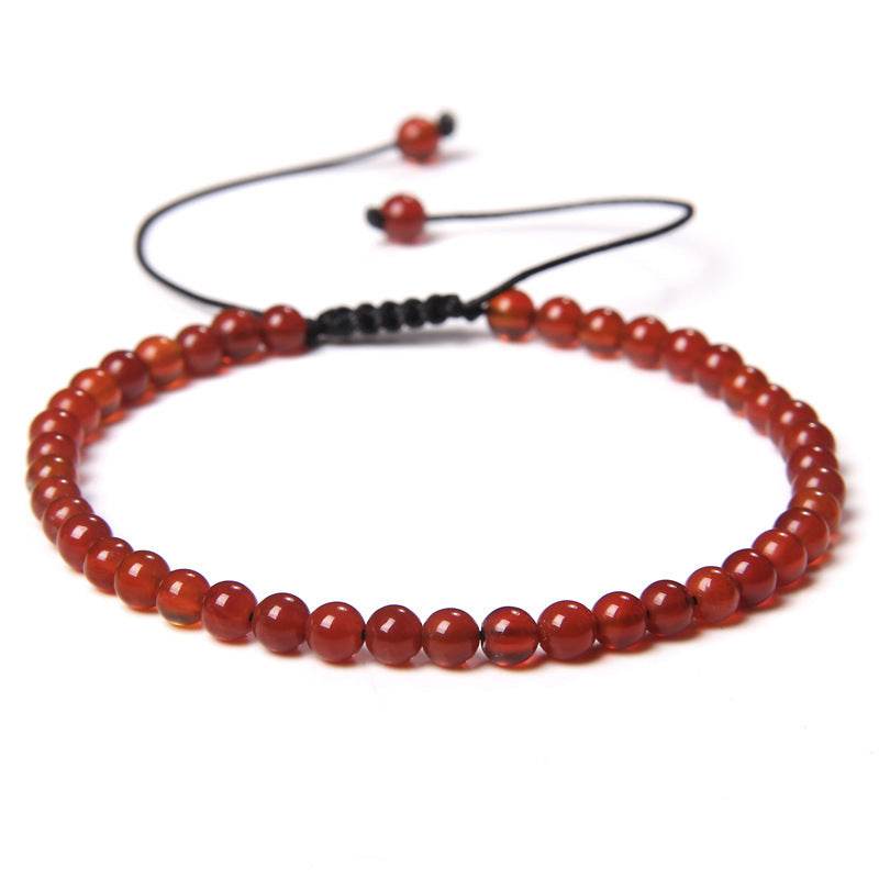Adjustable Natural Raw Gemstone Beading Bracelet - Mubimart