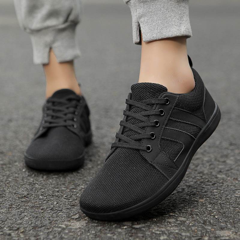 Couple Breathable Lace-up Mesh Shoes Casual Walking Sneakers Men Non-slip Running Sports Shoes Women - Mubimart