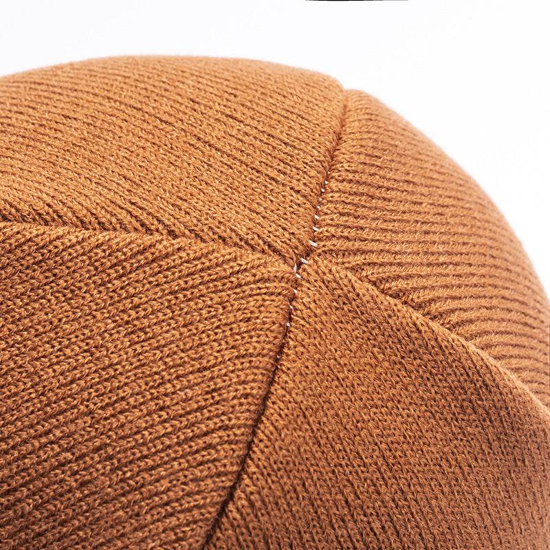 Light Board Knitted Hat Solid Color - Mubimart