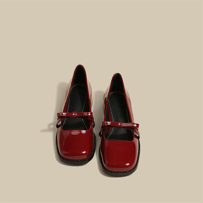 Women's Fashion Chunky Heel French Mary Jane Shoes - Mubimart