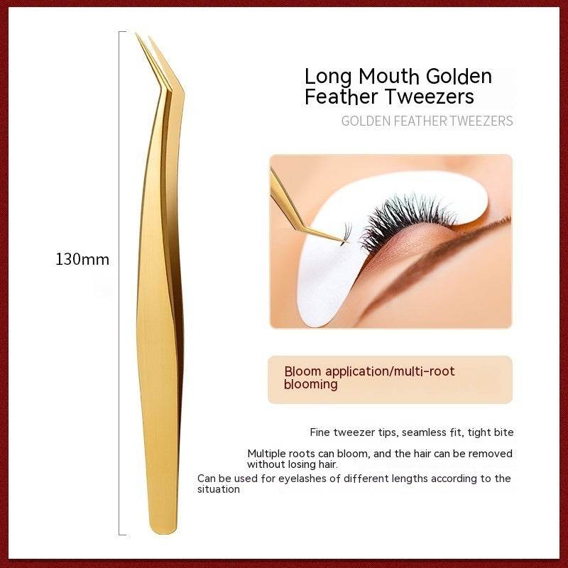 Stainless Steel Grafting Eyelash Aid Tweezers - Mubimart