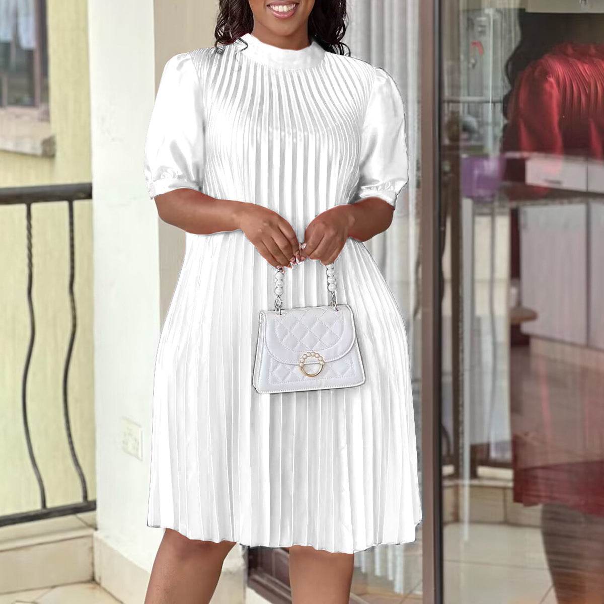 Plus Size Ladies Fashion Loose Casual Dress - Mubimart