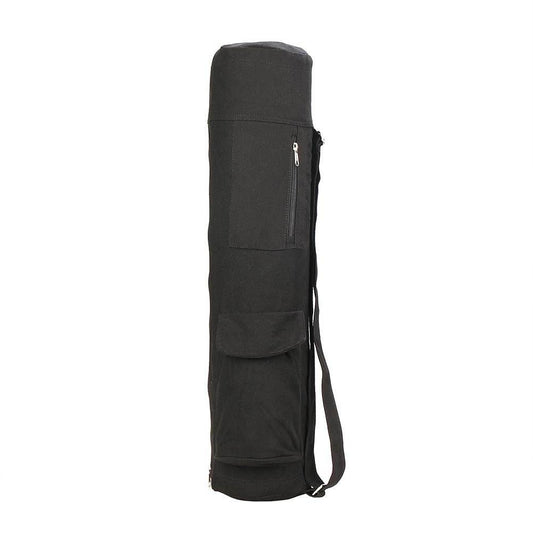 New Portable Gym Blackyoga Backpack Yoga Mat Waterproof Backpack Yoga Bag Nylon Fitness Exercise Yoga Mat Zipper Storage Bag - Mubimart