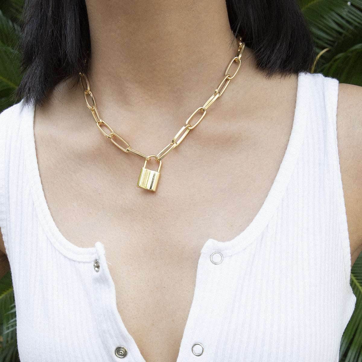 Simple And Exaggerated Thick Chain Necklace Women - Mubimart