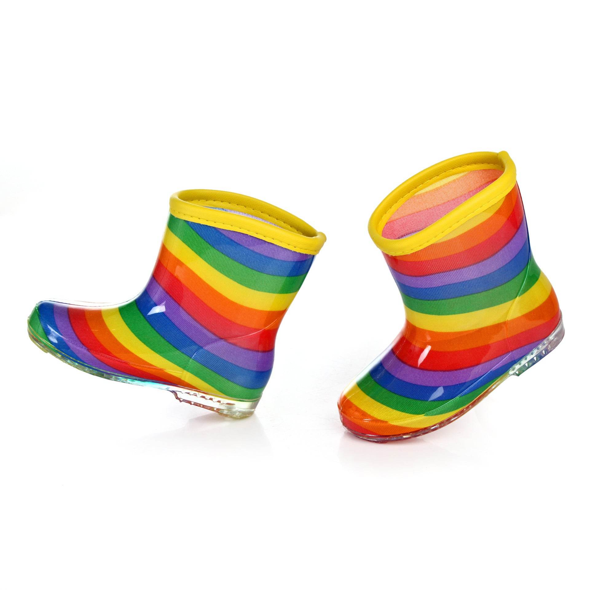 Crystal Jelly Rain Boots Cartoon Rainbow Rain Shoes Japanese Boys And Girls Rain Boots - Mubimart