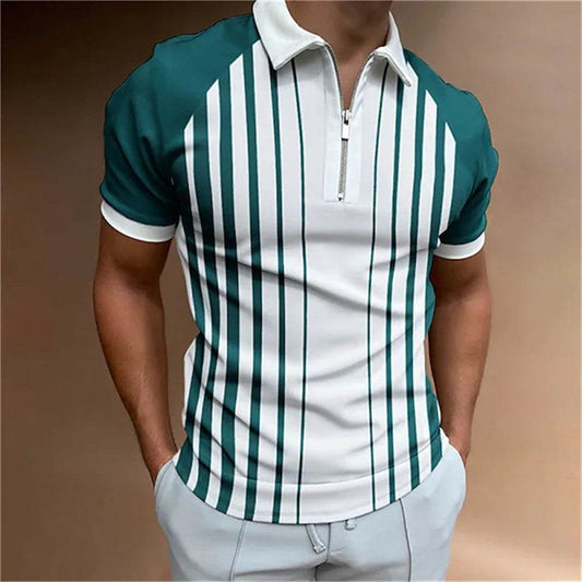 Men's 3D Printed Polo Shirt - Mubimart