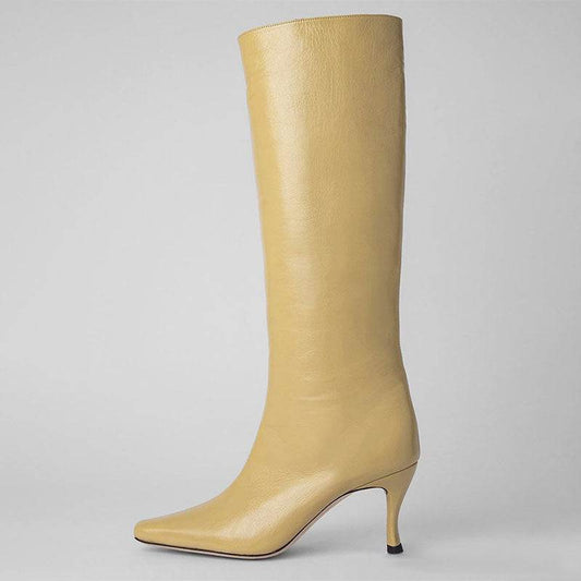 New Style Square Head Cowboy Boot Women - Mubimart
