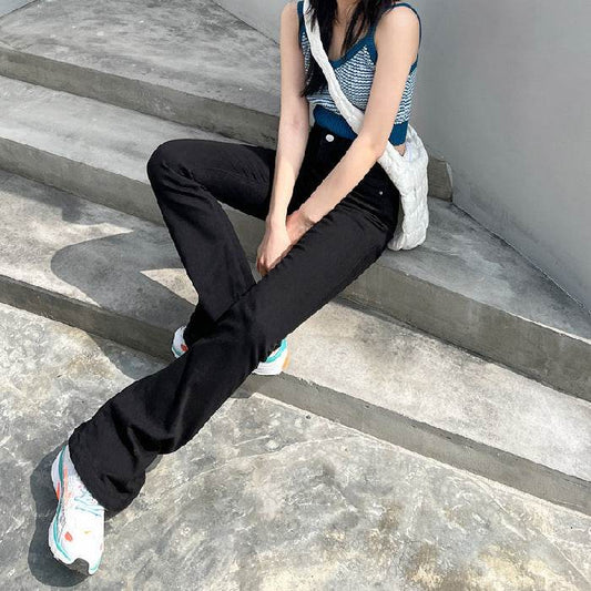 Women's Fashion Skirt High Waist Bootcut Jeans - Mubimart