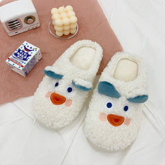 Cartoon Puppy Plush Cotton Slippers Women - Mubimart - Womens Slipper 