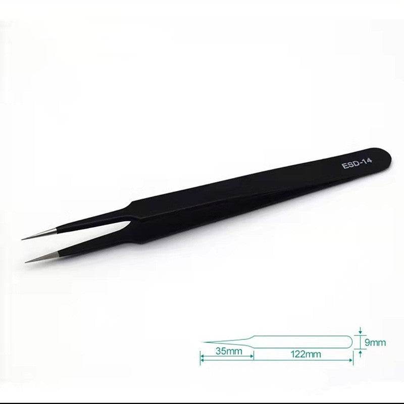 Stainless Steel Antistatic Pointed Tweezers - Mubimart