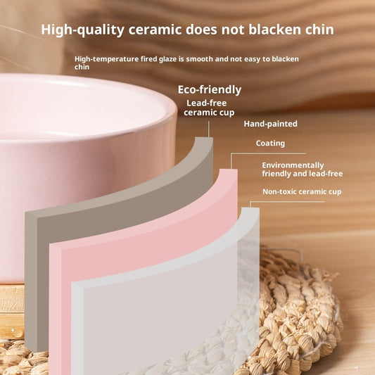 Constant Temperature Cat Ceramic Pet Heating Drinking Bowl