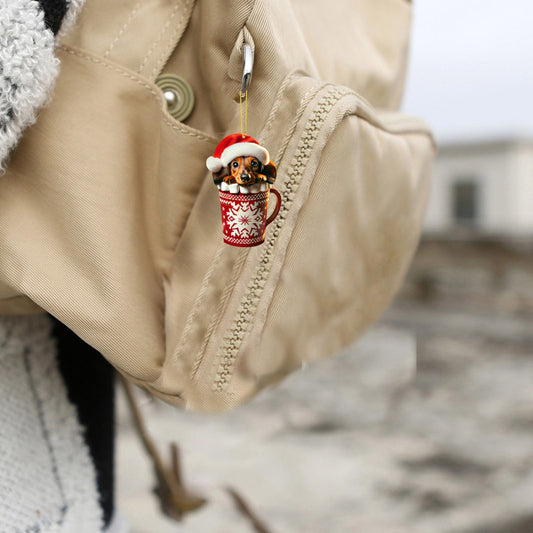 Christmas Coming Blind Box Sausage Dog Cup Pendant