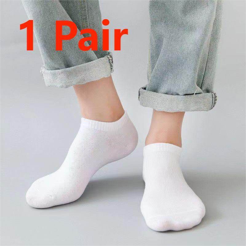 Men's Odor Resistant Low Cut Shallow Mouthed Invisible Boat Socks - Mubimart