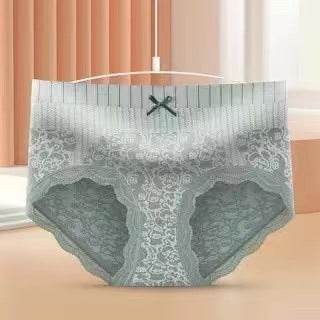 Plus Size Briefs Lace Mid Waist Women Shaping - Mubimart
