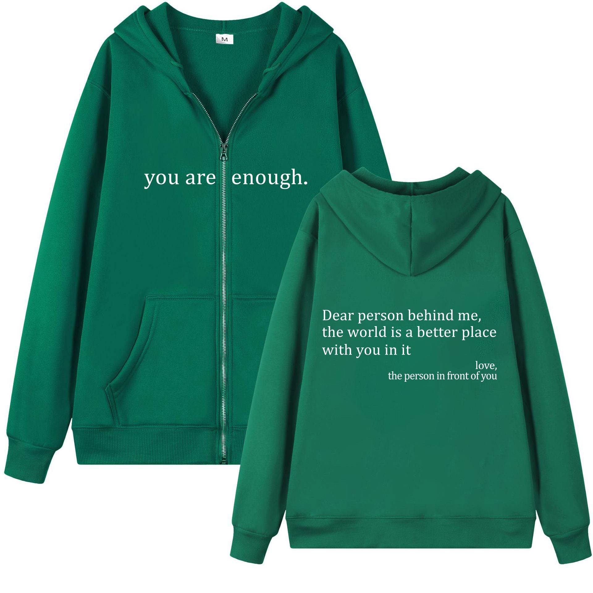 Hoodies Plus Size Sweatshirt Casual Drawstring Zipper Clothes - Mubimart